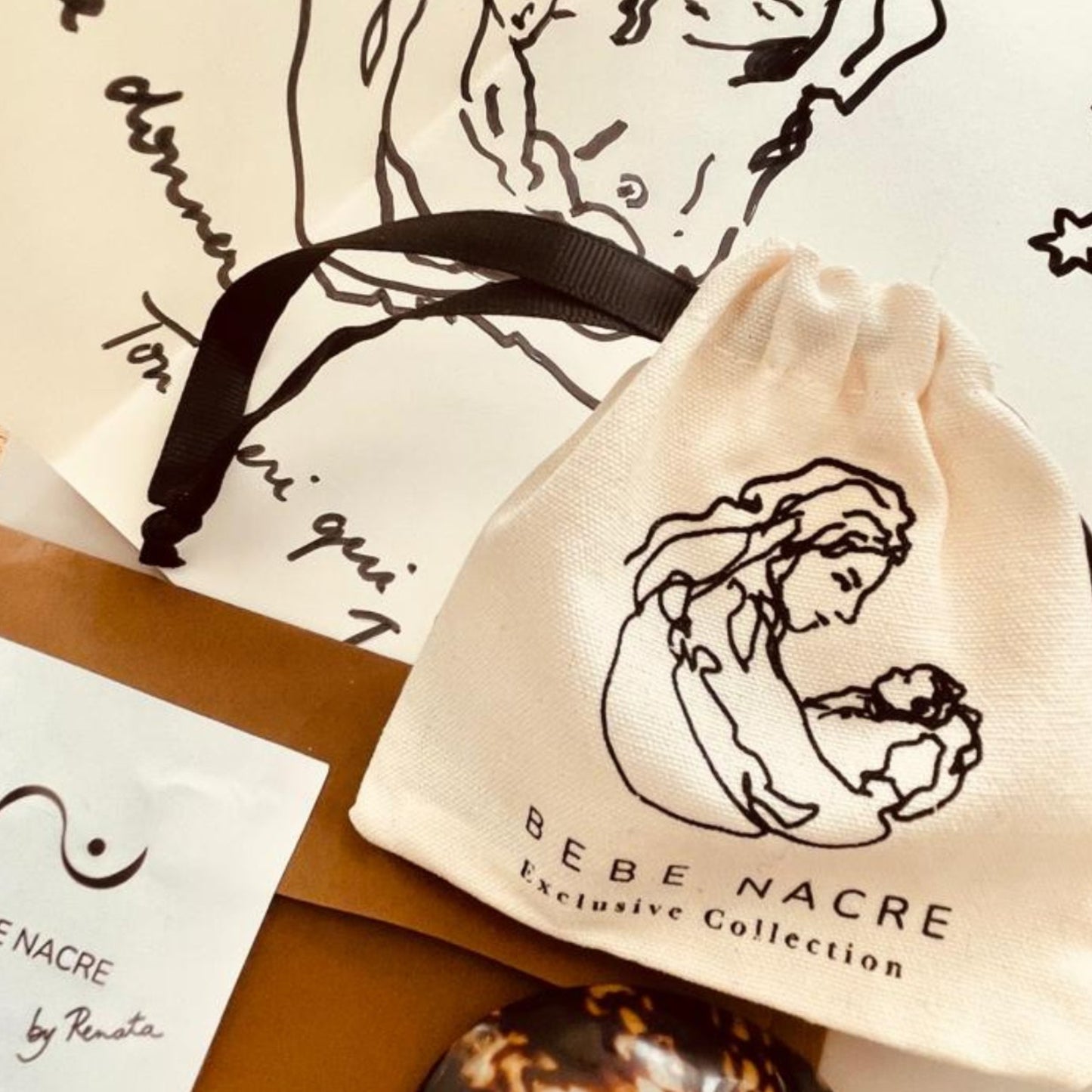 CARTE CADEAU - BEBE NACRE cadeau de naissance pour les mamans