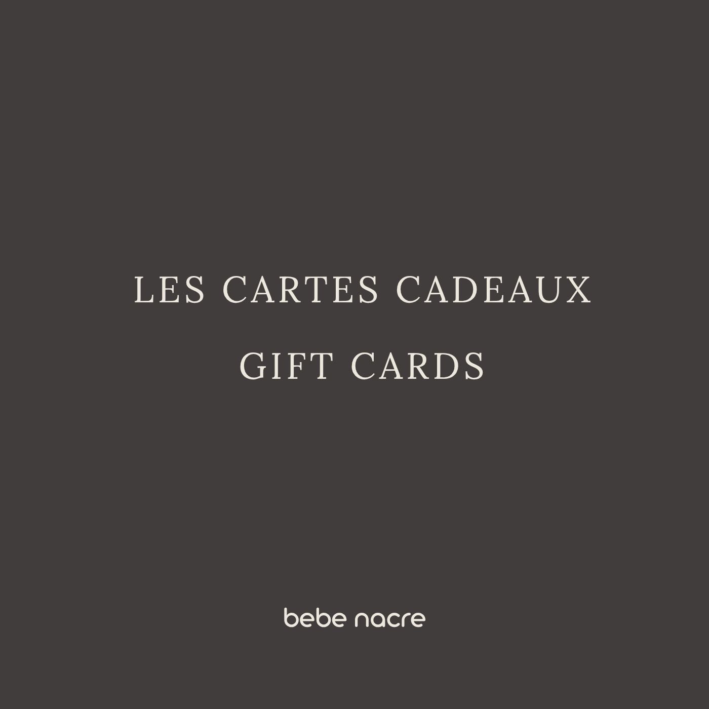 CARTE CADEAU de NAISSANCES- BEBE NACRE