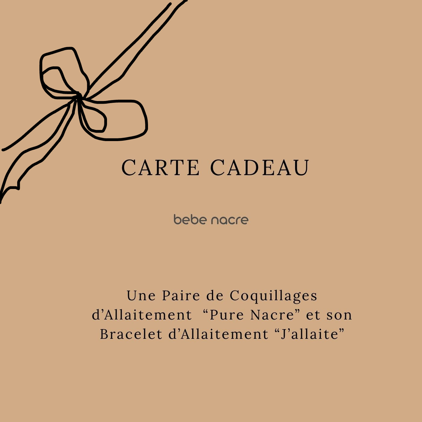 OPTIONS CARTES CADEAU de NAISSANCES- BEBE NACRE