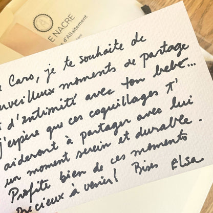 Carte manuscrite personnalisée - Un mot pour la maman