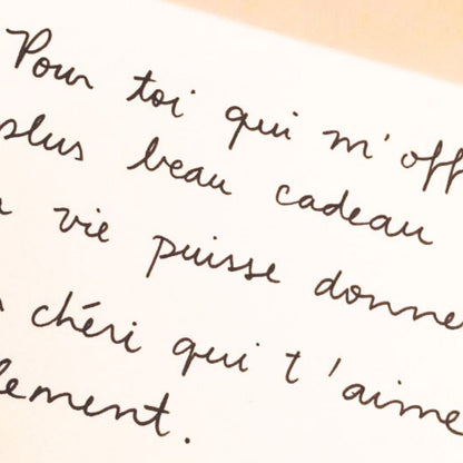 Carte manuscrite personnalisée - Un mot pour la maman