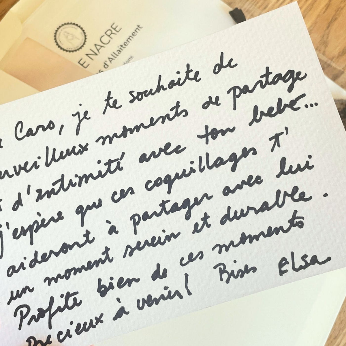 Carte manuscrite personnalisée - Un mot pour la maman